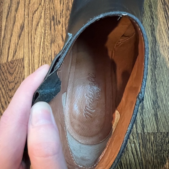 Madewell Black The Cutoff Leather Ankle Booties Size 6.5 - Picture 10 of 11